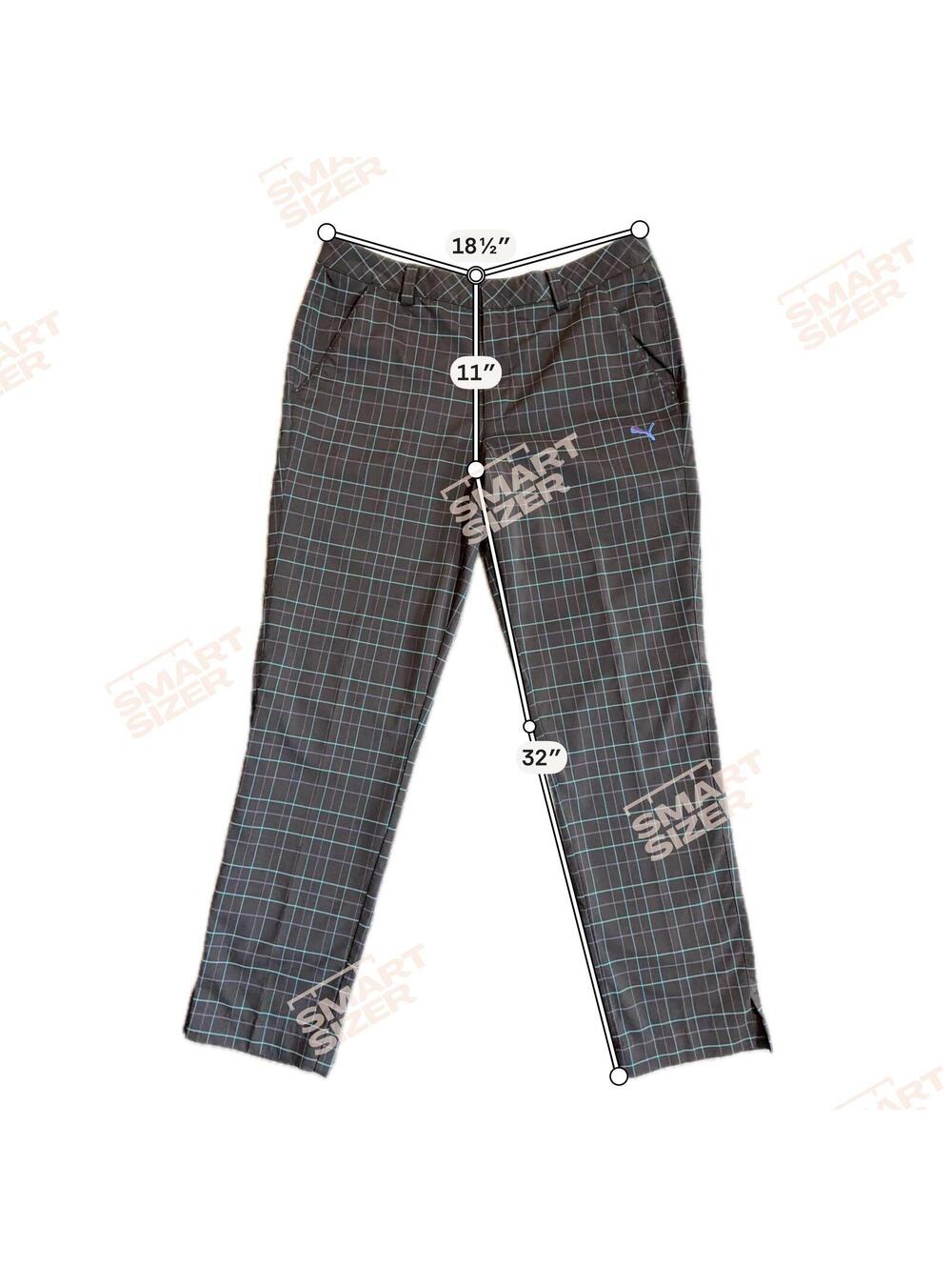 PUMA Plaid Golf Pants Trousers Black Gray Blue Check Men’s 36x32 - Picture 2 of 7